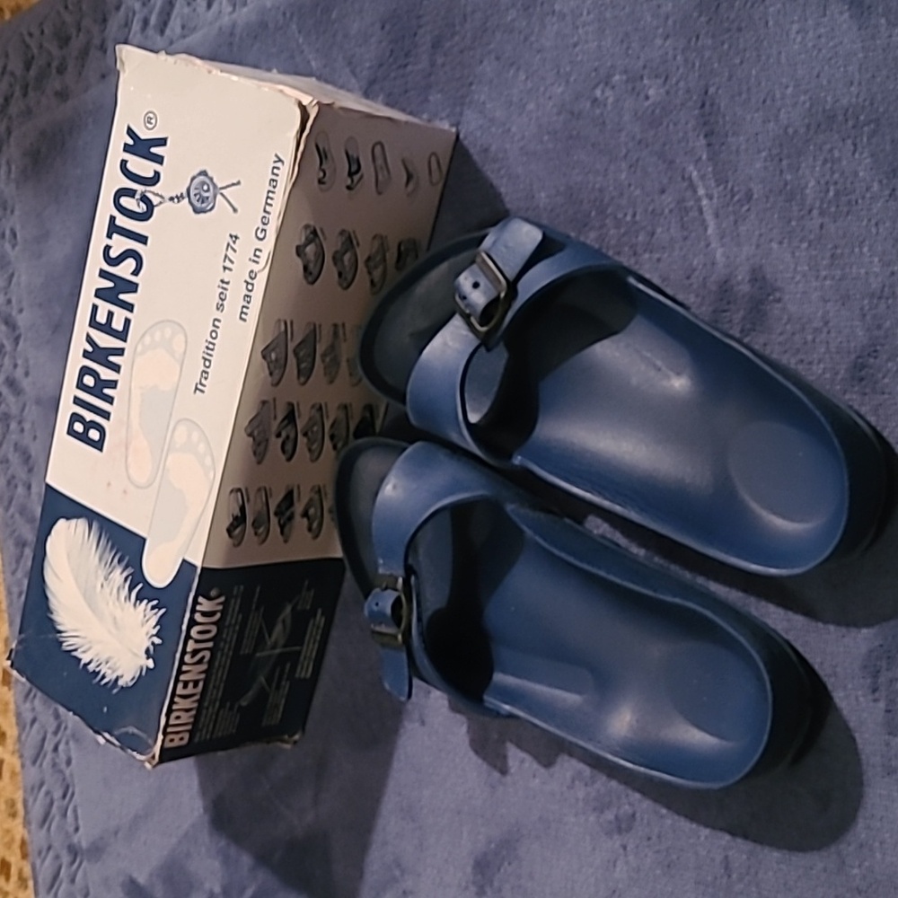Birkenstock blue sandals